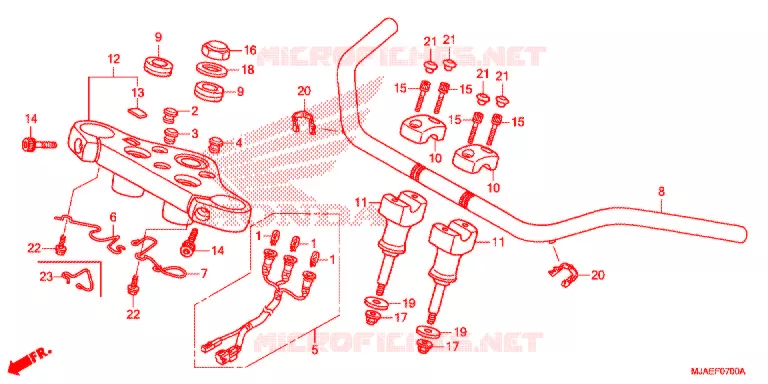 GUIDON (VT750CS/C) Honda MOTO 750 SHADOW 2015  VT750CF