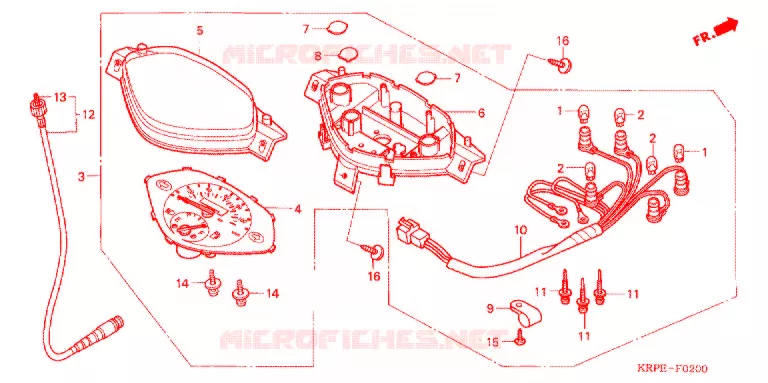 COMPTEUR Honda SCOOTER 100 LEAD 2003  SCV1003