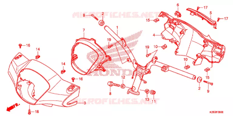 GUIDON - CARENAGE Honda SCOOTER 110 ICON 2016  ANC110CCM9