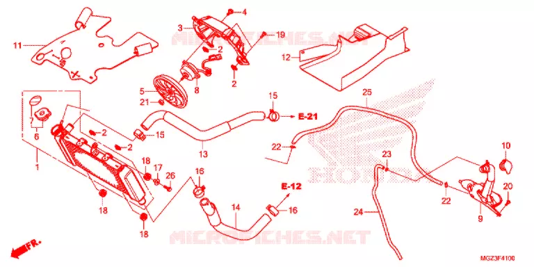 RADIATEUR Honda MOTO 500 CBR 2014  CBR500RE