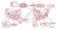 ETIQUETTE DE PRECAUTIONS  pour Honda CB 1300 ABS FAIRING de 2010