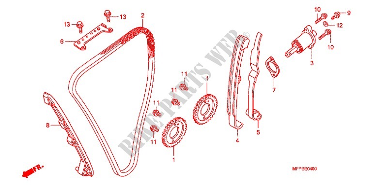 CHAINE DE DISTRIBUTION   TENDEUR pour Honda CB 1300 ABS FAIRING de 2010