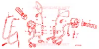 COMMODO   LEVIER   CABLE pour Honda CB 1300 SUPER FOUR BLANC de 2009