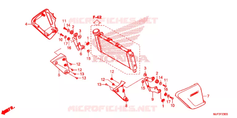 OUIES DE RADIATEUR Honda MOTO 700 CTX 2016  CTX700DG