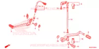 PEDALE pour Honda VFR 1200 WHITE de 2015