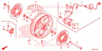 ROUE AVANT pour Honda CBR 1000 RR CABS RED de 2015