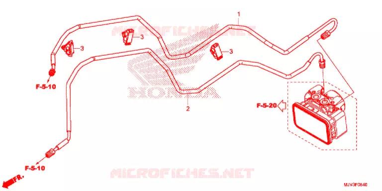 DURITE DE FREIN ARRIERE Honda MOTO 500 CBR 2015  CBR500RAF