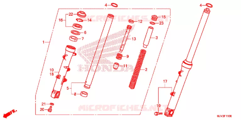 FOURCHE Honda MOTO 500 CBR 2015  CBR500RAF