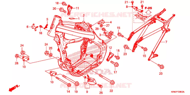 CADRE Honda MOTO 250 CRF 2017  CRF250RG
