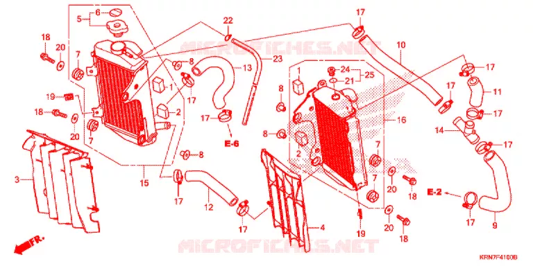 RADIATEUR Honda MOTO 250 CRF 2017  CRF250RG