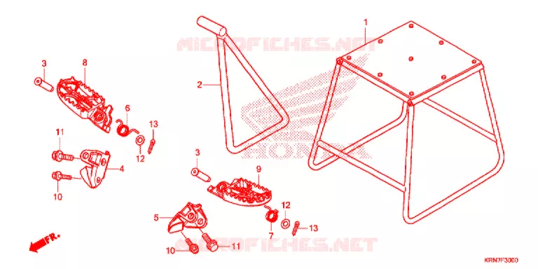 BEQUILLE - REPOSE PIEDS Honda MOTO 250 CRF 2016  CRF250RG