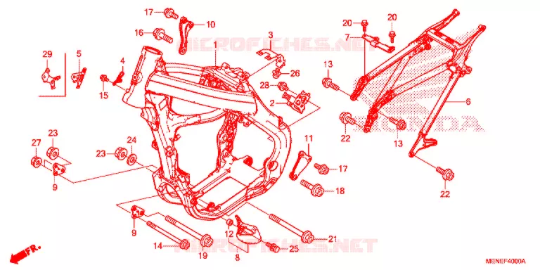 CADRE Honda MOTO 450 CRF 2017  CRF450RG