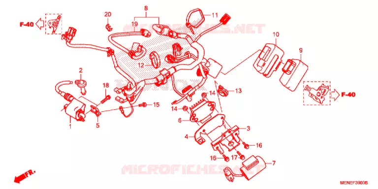 FAISCEAU DES FILS Honda MOTO 450 CRF 2017  CRF450RG