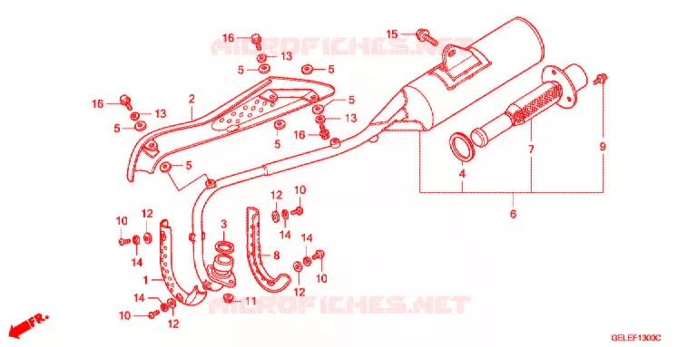 SILENCIEUX D'ECHAPPEMENT Honda MOTO 50 CRF 2008  CRF50F8