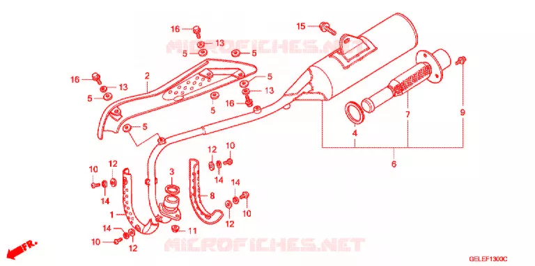 SILENCIEUX D'ECHAPPEMENT Honda MOTO 50 CRF 2008  CRF50F8
