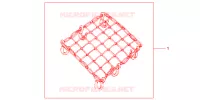 FILET BAGAGES NOIR pour Honda CBR 600 R ABS RED de 2012