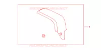 PROTECTION D'ECHAPPEMENT CARBONE pour Honda CBR 600 R ABS RED de 2012