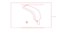PROTECTION D'ECHAPPEMENT CARBONE pour Honda CBR 600 R ABS BLACK de 2012