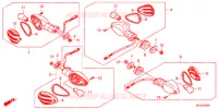CLIGNOTANT pour Honda CBR 600 R ABS NOIRE de 2012