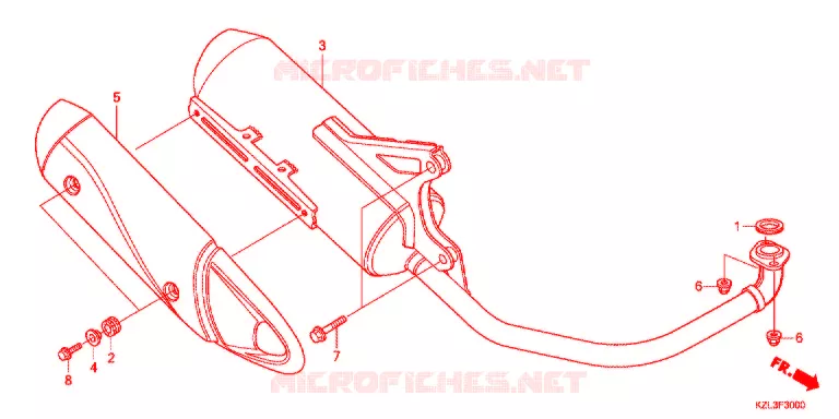 SILENCIEUX D'ECHAPPEMENT Honda SCOOTER 110 VISION 2012  NSC110WHB