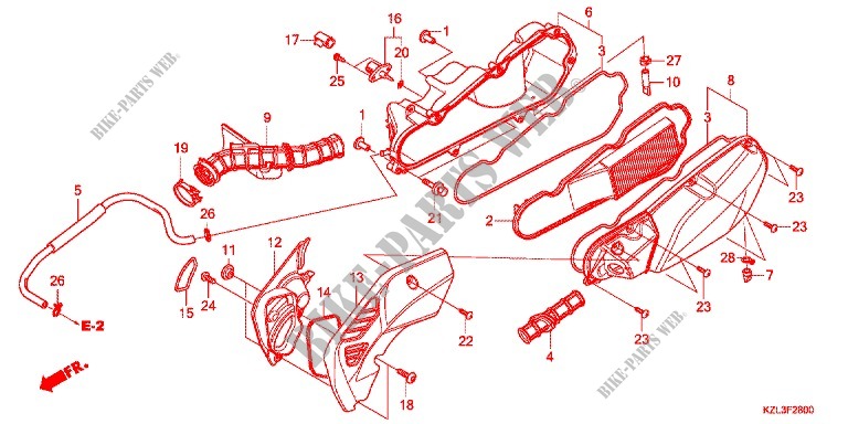 FILTRE A AIR pour Honda VISION 110 de 2012