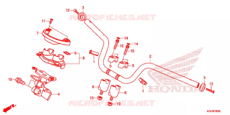 GUIDON Honda SCOOTER 300 FORZA 2014  NSS300D