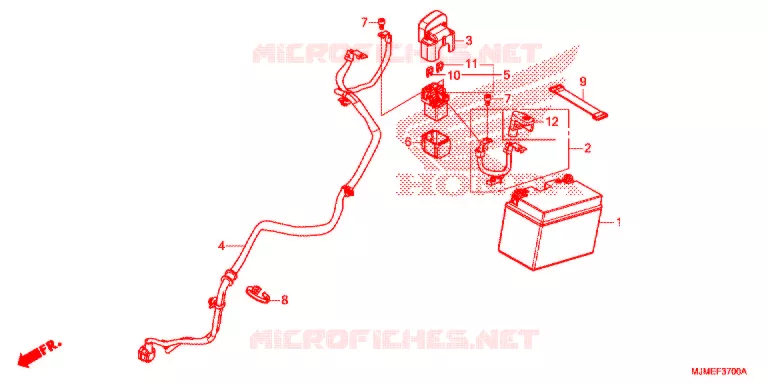 BATTERIE Honda MOTO 800 CROSSRUNNER 2016  VFR800XF