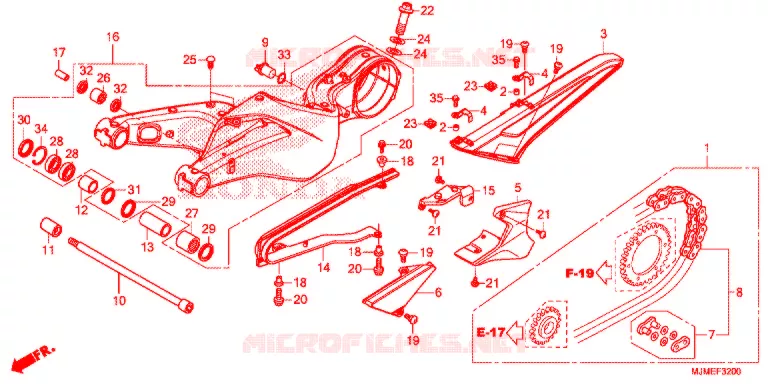 BRAS OSCILLANT Honda MOTO 800 CROSSRUNNER 2015  VFR800XF