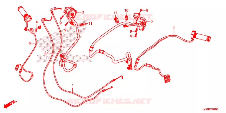 COMMODO - LEVIER - CABLE Honda MOTO 800 CROSSRUNNER 2016  VFR800XF