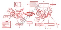 ETIQUETTE DE PRECAUTIONS (CB1300S/CB1300SA) pour Honda CB 1300 ABS FAIRING de 2009