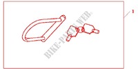 ANTIVOL U HONDA (TYPE M) pour Honda CBF 1000 F ABS de 2011