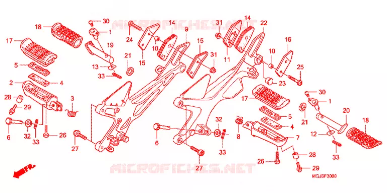 REPOSE PIED Honda MOTO 1000 CBF 2011  CBF1000FAB