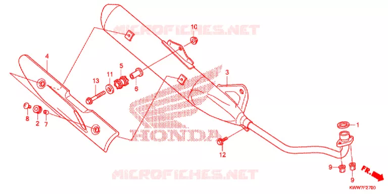 SILENCIEUX D'ECHAPPEMENT Honda MOTO 110 WAVE 2012  AFS1102SHC