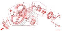 ROUE ARRIERE pour Honda WAVE 110 front brake disk de 2013