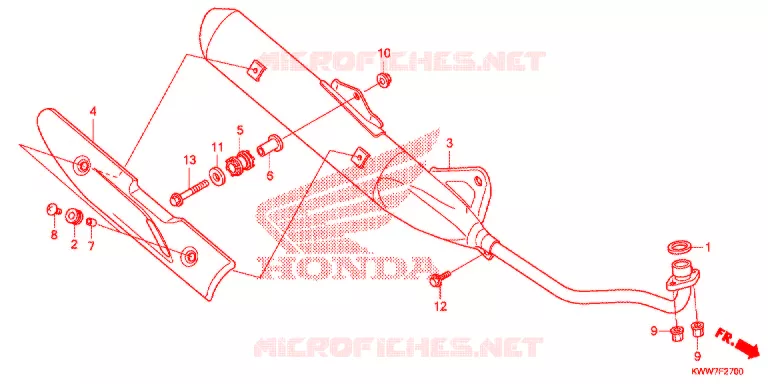 SILENCIEUX D'ECHAPPEMENT Honda MOTO 110 WAVE 2013  AFS1102SHC
