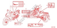 ETIQUETTE DE PRECAUTIONS pour Honda WAVE 110 disque frein avant de 2012