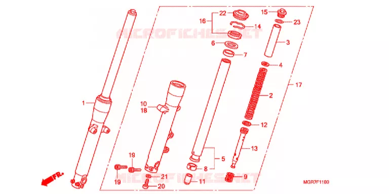 FOURCHE Honda MOTO 750 VT 2011  VT750SB