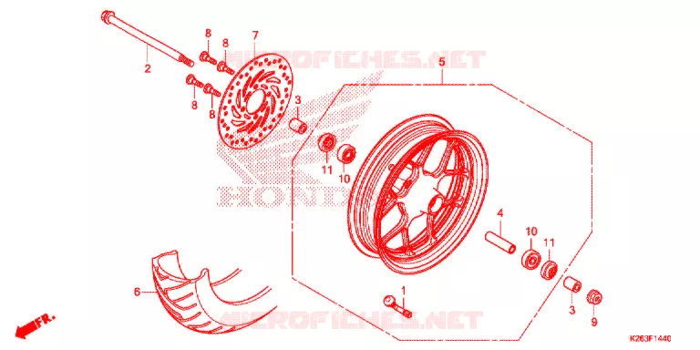 ROUE AVANT Honda MOTO 125 MSX 2013  MSX125D