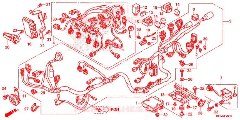 FAISCEAU DES FILS Honda MOTO 600 HORNET 2013  CB600FAD