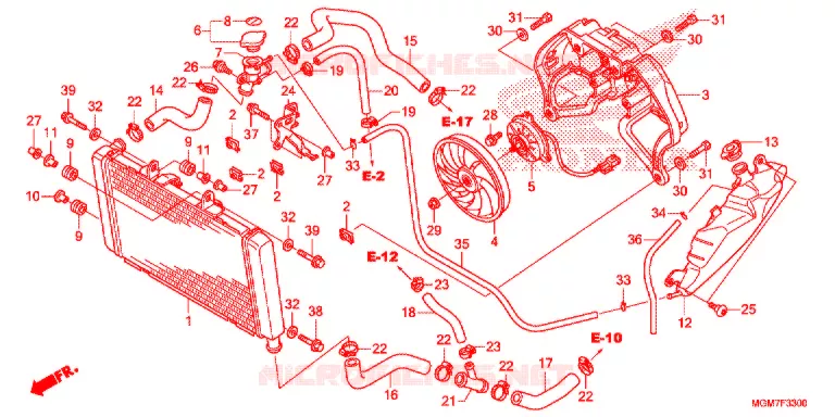 RADIATEUR Honda MOTO 600 HORNET 2013  CB600FAD
