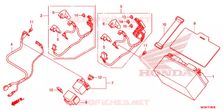 BATTERIE Honda MOTO 600 HORNET 2013  CB600FAD