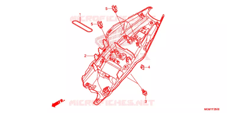 GARDE-BOUE ARRIERE Honda MOTO 600 HORNET 2013  CB600FAD