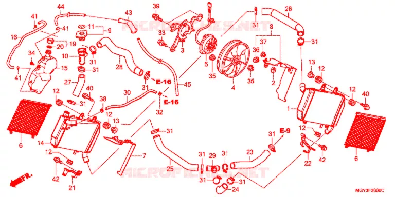 RADIATEUR Honda MOTO 800 CROSSRUNNER 2012  VFR800XC