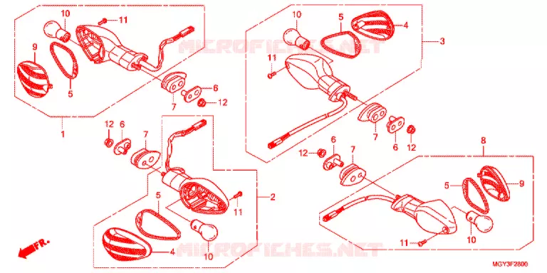CLIGNOTANT Honda MOTO 800 CROSSRUNNER 2013  VFR800XC