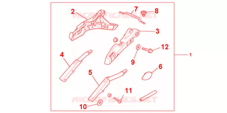 SUPPORTS VALISES Honda MOTO 800 CROSSRUNNER 2013  VFR800XC