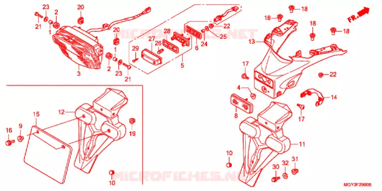 FEU ARRIERE Honda MOTO 800 CROSSRUNNER 2012  VFR800XC