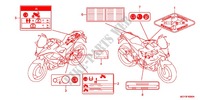 ETIQUETTE DE PRECAUTIONS pour Honda CROSSRUNNER 800 WHITE de 2012