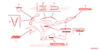 AUTOCOLLANTS (CBR1000RRD/E/RAD/E) pour Honda CBR 1000 RR WHITE de 2014
