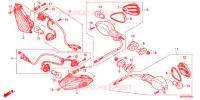 CLIGNOTANT pour Honda CBR 1000 RR WHITE de 2014
