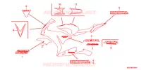 AUTOCOLLANTS (CBR1000RRD/E/RAD/E) pour Honda CBR 1000 RR FIREBLADE BLACK de 2014